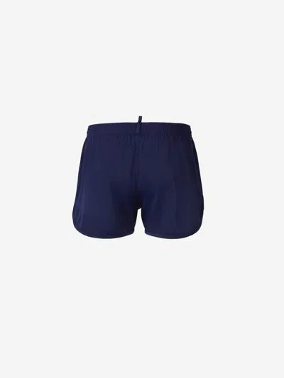 Dsquared2 Logo Lycra Swimsuit In Blue
