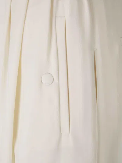 Max Mara Coccole Cotton Pants In Neutral