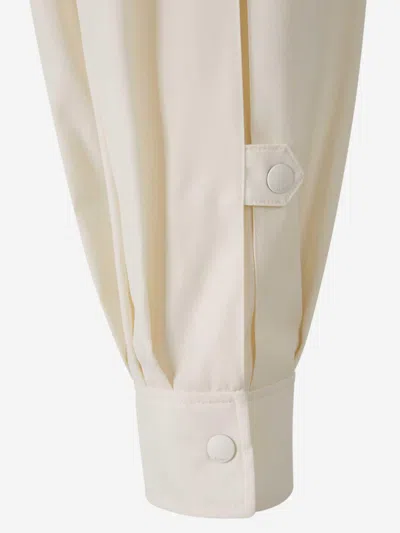 Max Mara Coccole Cotton Pants In Neutral