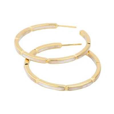 Jan Leslie Inside Out Hoop Earring Set In Sterling With 18k Gold Overlay