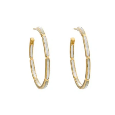 Jan Leslie Inside Out Hoop Earring Set In Sterling With 18k Gold Overlay