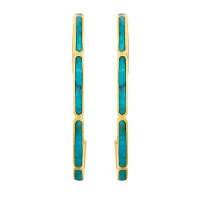 Jan Leslie Inside Out Hoop Earring Set In Sterling With 18k Gold Overlay