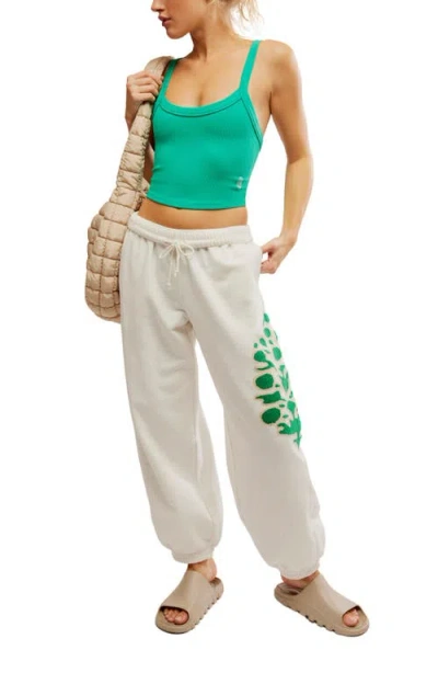 Free People Fp Movement All Clear Rib Crop Camisole In Green