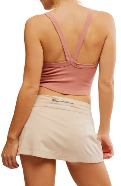 Free People Fp Movement All Clear Rib Crop Camisole In Pink