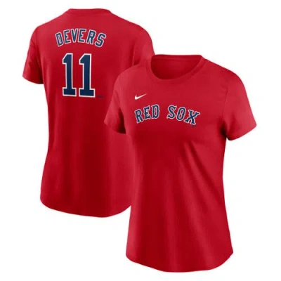 Nike Red Boston Red Sox Fuse Name & Number T-shirt