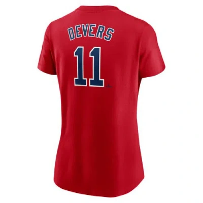 Nike Red Boston Red Sox Fuse Name & Number T-shirt