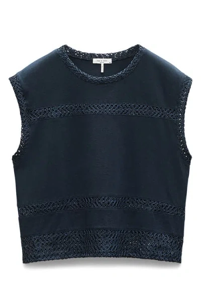 Rag & Bone Rosie Muscle Tank In Blue