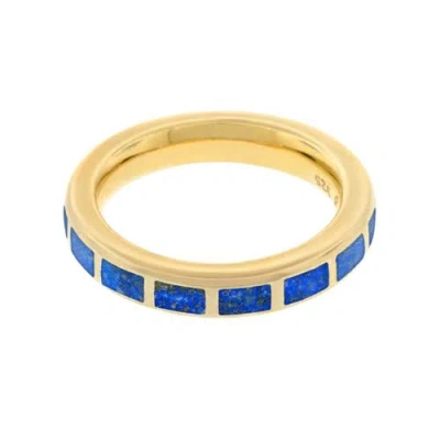 Jan Leslie Dash Ring Set In Sterling With 18kt Gold Overlay