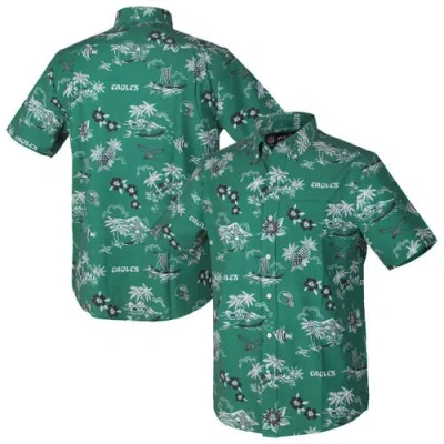 Reyn Spooner Green Philadelphia Eagles Throwback Kekai Performance Button-down Shirt In Green