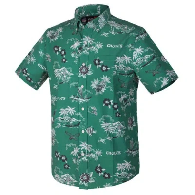 Reyn Spooner Green Philadelphia Eagles Throwback Kekai Performance Button-down Shirt In Green