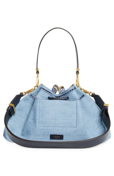 Jimmy Choo Bon Bon Eyelet Denim East/west Bucket Bag