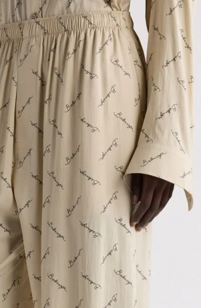 Balenciaga Women Printed Viscose Pyjama Pant In Neutral