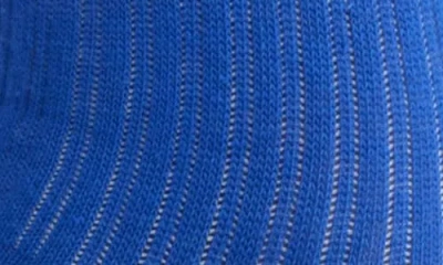 Damson Madder Sporty Stripe Organic Cotton Crew Socks