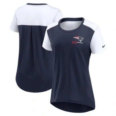 Nike Navy New England Patriots Performance Fashion T-shirt In Black