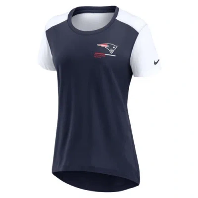 Nike Navy New England Patriots Performance Fashion T-shirt In Black