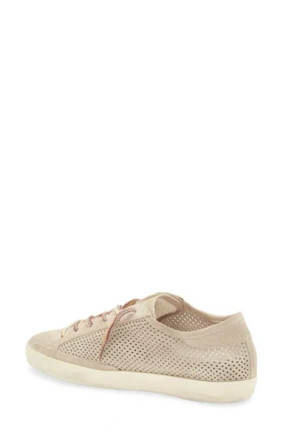 Golden Goose Super-star Perforated Low Top Sneaker In Neutral