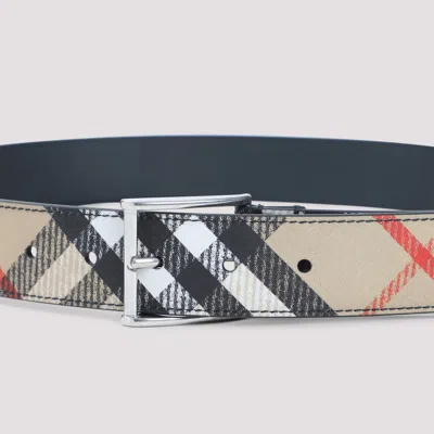 Burberry Adjustable Checked Pattern Belt Loop In Neutral
