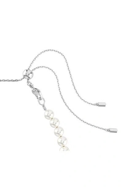 Swarovski X Ariana Grande Angelic Crystal Heart & Faux Pearl Choker Necklace