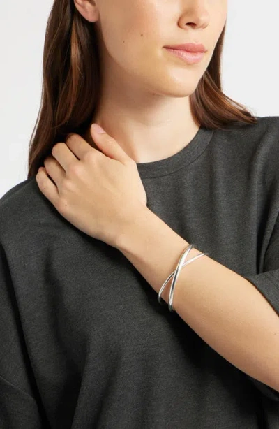 Nordstrom Crossover Cuff Bracelet In Metallic