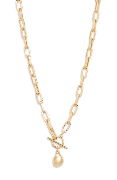 Nordstrom T-bar Pebble Pendant Necklace