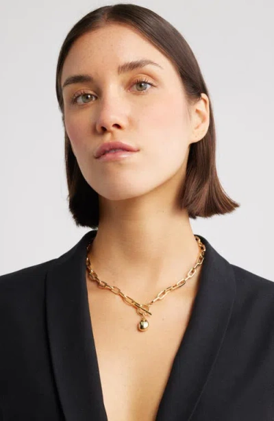 Nordstrom T-bar Pebble Pendant Necklace