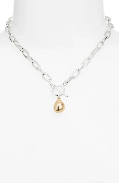 Nordstrom T-bar Pebble Pendant Necklace