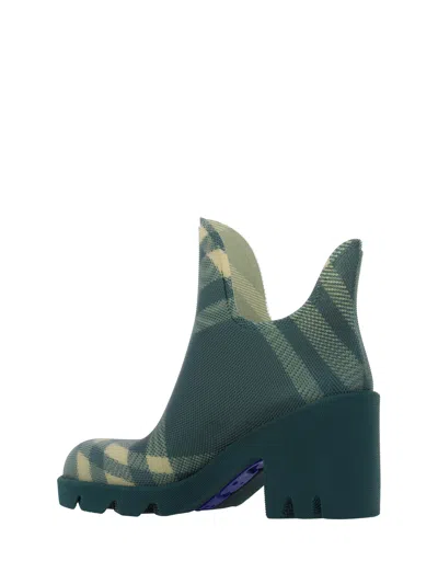 Burberry Checked Ankle Lug Boots