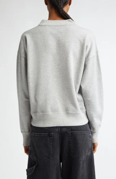Isabel Marant Étoile Moby Mock Neck Logo Graphic Sweatshirt