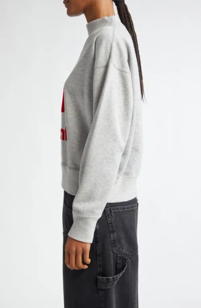 Isabel Marant Étoile Moby Mock Neck Logo Graphic Sweatshirt