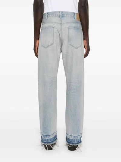 Celine Men Jeans Wesley In Denim Lavaggio Eastside Distressed In Blue