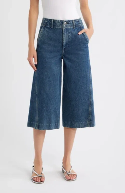 Rag & Bone Jamie High Waist Culotte Jeans In Blue
