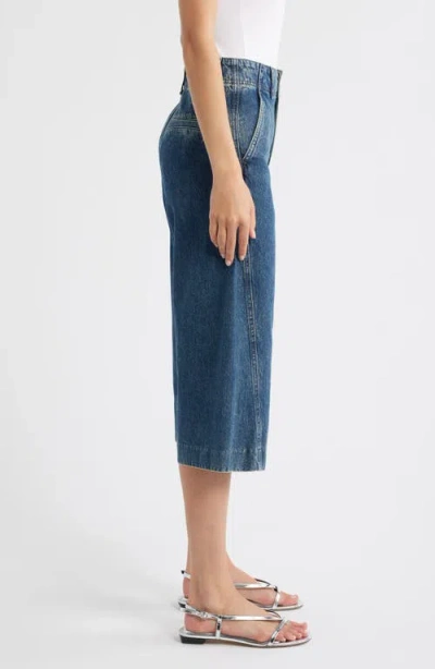 Rag & Bone Jamie High Waist Culotte Jeans In Blue