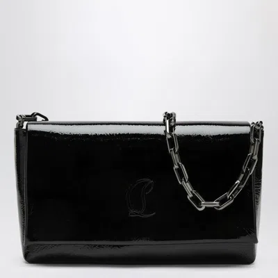 Christian Louboutin Loubi54 Black Patent Leather Clutch Bag Women In Black