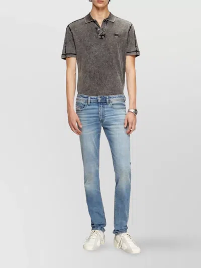 Diesel Skinny Jeans With Perfect Leg Bunching In Blue