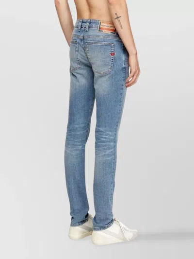 Diesel Skinny Jeans With Perfect Leg Bunching In Blue