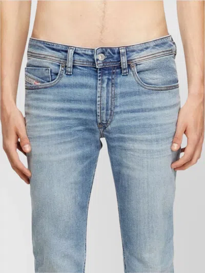Diesel Skinny Jeans With Perfect Leg Bunching In Blue