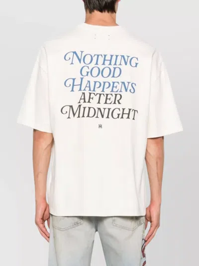 Amiri Night Graphic Print Crewneck T-shirt In White