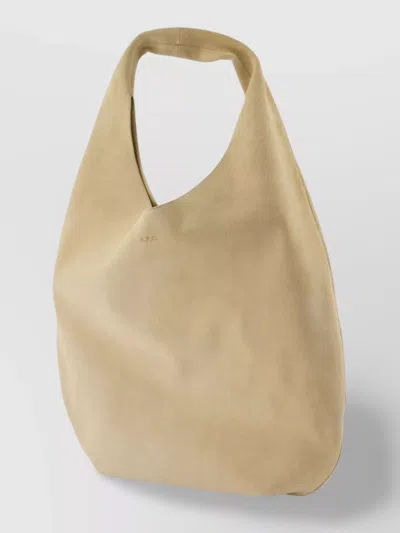 Apc A.p.c. Le Neige Shoulder Bag - Leather - Neutral In Neutral
