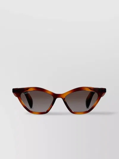 Gucci Feline Eye Tortoiseshell Sunglasses With Tinted Lenses