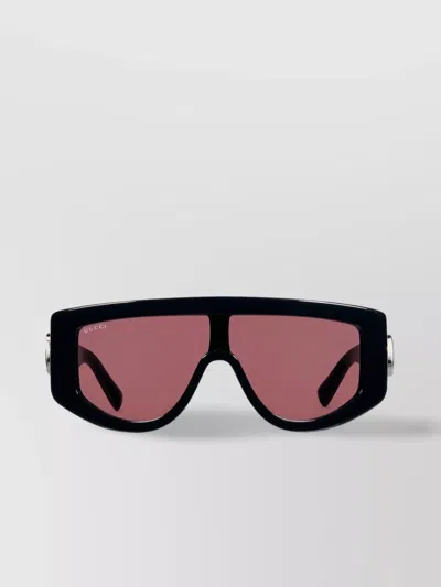 Gucci Bold Rectangular Sunglasses With Double G Detail