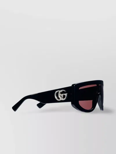 Gucci Bold Rectangular Sunglasses With Double G Detail