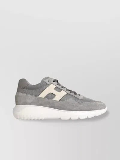 Hogan Interactive 3 Grey Suede Blend Sneakers