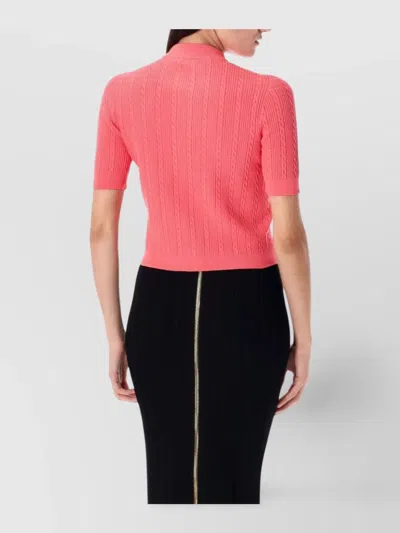 Balmain Ss Buttoned Torsade Knit Cardigan