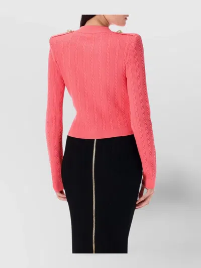 Balmain V Neck Buttoned Cardigan