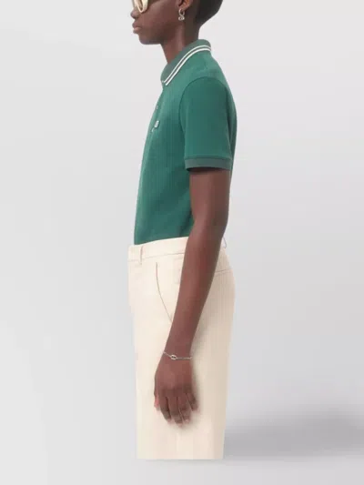 Valentino Polo Jersey Regular Embroidered Dreamatic In Green