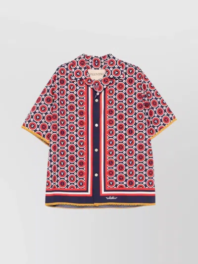 Valentino Bulles Royales Cotton Shirt In Brown