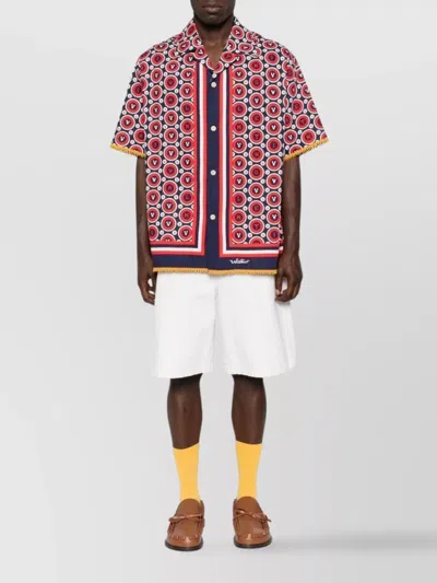 Valentino Bulles Royales Cotton Shirt In Brown