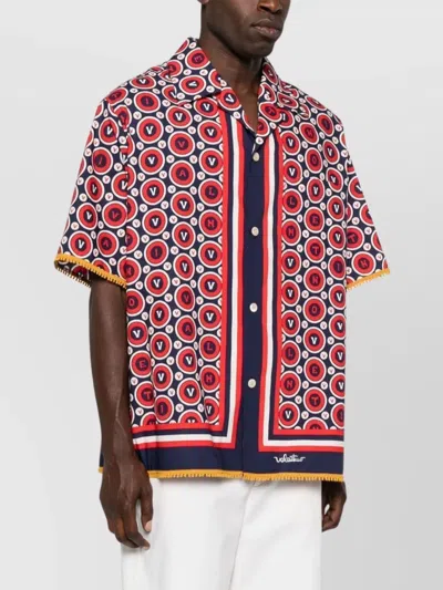 Valentino Bulles Royales Cotton Shirt In Brown