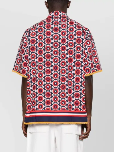 Valentino Bulles Royales Cotton Shirt In Brown