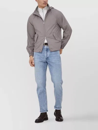 Brunello Cucinelli Water Resistant Blouson Jacket In Brown